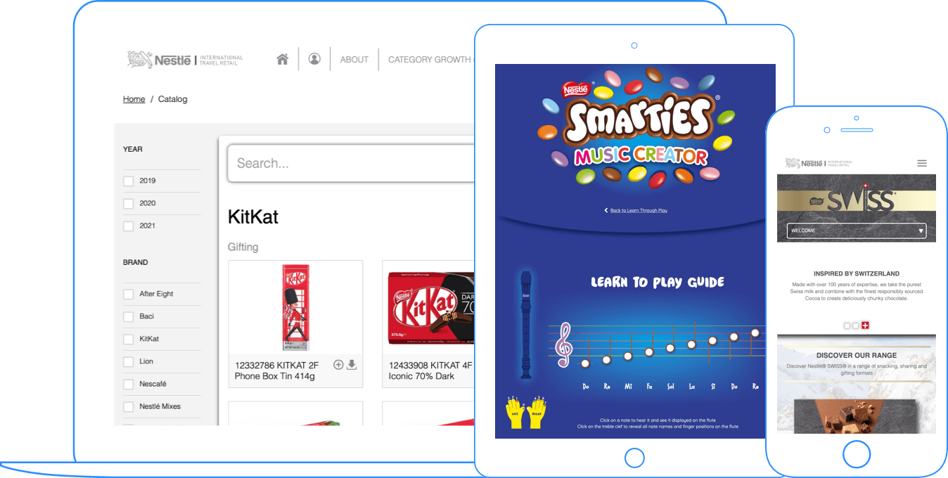 Project was implemented across multiple devices in website and App form